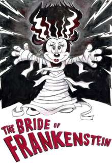 Tony Fernandez - Minnie Mouse Inspired By The Bride of Frankenstein: Large Halloween Edition – Original Painting | Catawiki