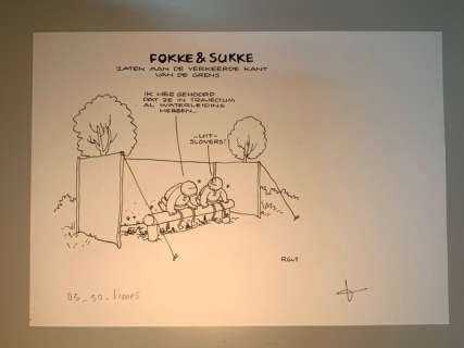 Van Tol, Jean-Marc - 1 Original drawing - Fokke & Sukke - Limes - 2007 | Catawiki