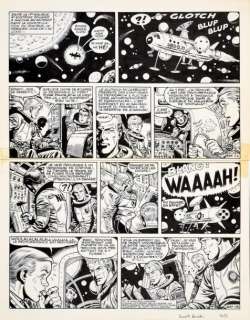 Hubinon, Victor | Buck Danny. Pilote d’espace. Encre de Chine et gouache | Coutau Bégarie