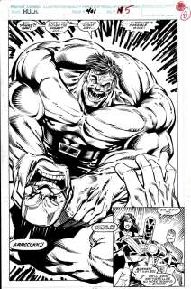 Jan Duursema - Incredible Hulk #401 Splash (Largest Hulk Battle Splash Ever!) 1992