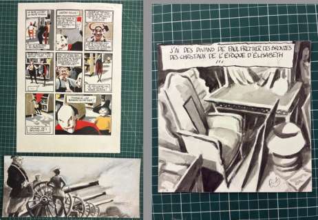 Rabaté, Pascal - 3 Original colour page - Les cauchemars d’Halloween + Ibiscus | Catawiki