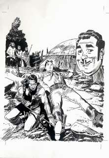 CORRADO MASTANTUONO - Original cover for Capitan Miki n. 16 ed. If. Cm.25x35. Ink. Signed. Mint. Code 902.