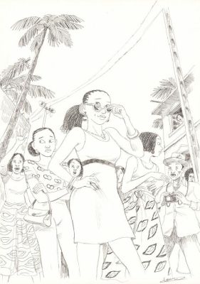 Clément Oubrerie | Couverture originale - Volume 7 - Aya de Yopougon | Daniel Maghen