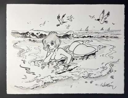 Walthéry, François - 1 Original drawing - Natacha | Catawiki