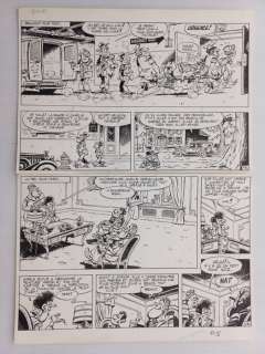 Berck - 1 Original page - Sammy T7 - Les Gorilles au pensionnat - 1976 | Catawiki