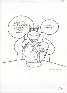 Geluck | Le Chat, illustration au feutre permanent… | Millon