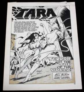 Bill Black, Marc Hempel - Tara #? P.15 (?) - Babe Whip Fight & Bondage - Signed - 1974