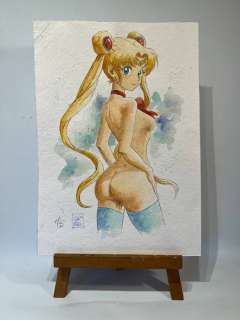Zanella & Saras - 1 Original colour drawing - Sailor Moon - La Dea della Luna - 2024 | Catawiki