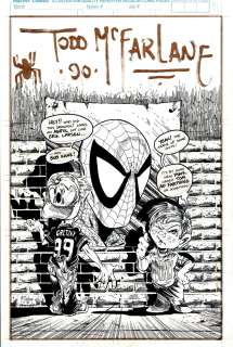 Todd McFarlane - Amazing Heroes #179 Cover (Drawn 3 Months Before Spider-Man #1 (1990)