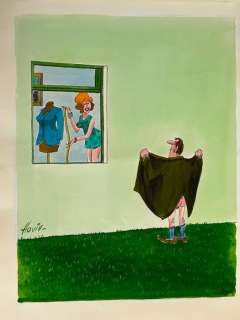 Hoviv - 1 Original colour drawing - Tout feu tout femme - 1973 | Catawiki