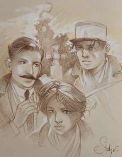 Stalner, Eric - 1 Original colour drawing - La Croix de Cazenac | Catawiki