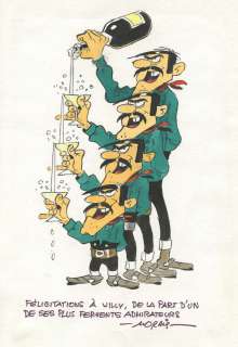 Morris | Lucky Luke, illustration Ã  l’encre de Chine et… | Millon