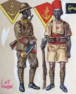 Funcken | Original gouache illustration (p.27) for " Les Uniformes & Armes vol. 1  - Guerre 1939-45 "  - (1972) | Catawiki