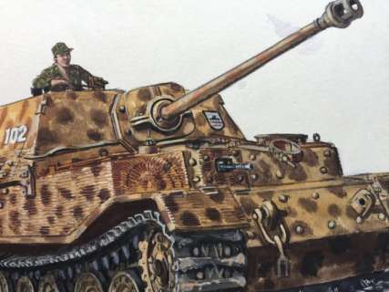 Funcken | Original gouache illustration (p.93) for " Les Uniformes & Armes vol. 3  - Guerre 1939-45 "  - (1974) | Catawiki