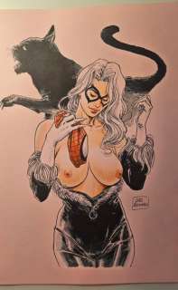 Raimondo, Luca - 1 Original colour drawing - Black cat - Black cat - 2025 | Catawiki