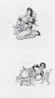 Saudelli, Franco - 2 Original drawing - Bondage | Catawiki