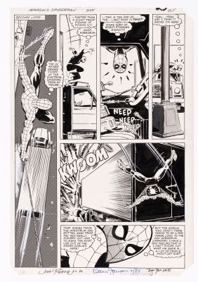 Lot 169 - JOHN ROMITA JR. AMAZING SPIDER-MAN #244 COMIC BOOK PAGE ORIGINAL ART. | Hake’s
