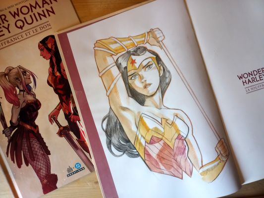 Miki Montlló - Wonder Woman sketch in WONDER WOMAN & HARLEY QUINN: Le Souffrance et le Don