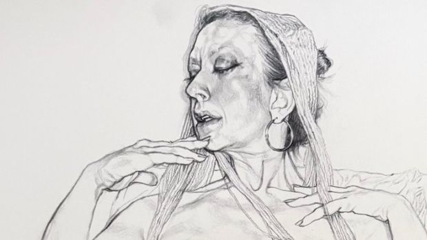 Riccardo Mannelli - 1 Original drawing - Mariangela - Il Piacere | Catawiki