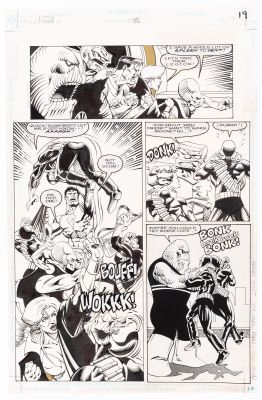 Lot 99 - LEE MODER L.E.G.I.O.N. #38 COMIC BOOK PAGE ORIGINAL ART. | Hake’s