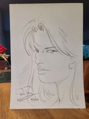 Paul Teng - 1 Pencil drawing - La complainte des landes perdues - Mathilde - 2000