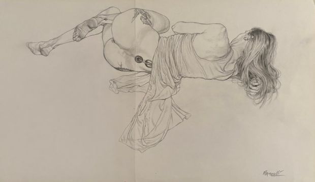 Riccardo Mannelli - 1 Original drawing - Sara - In studio | Catawiki