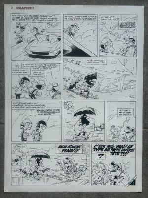 Seron, Pierre - 1 Original page - Les Petits Hommes - T. 50 - page 2 - Eslapion 3 - 2010 | Catawiki