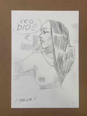 Tanino Liberatore - 1 Original drawing - Erotico - Disegno originale a matita | Catawiki