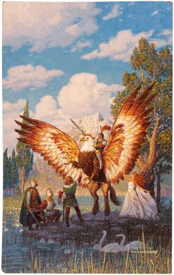 Lot 12 - TIM HILDEBRANDT "THE WORM OUROBOROS" FANTASY BOOK COVER ORIGINAL ART PAINTING. | Hake’s
