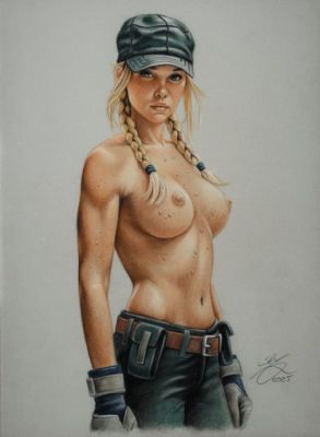 Sly - 1 Original colour drawing - Soldier Girl - Soldier Girl - 2025