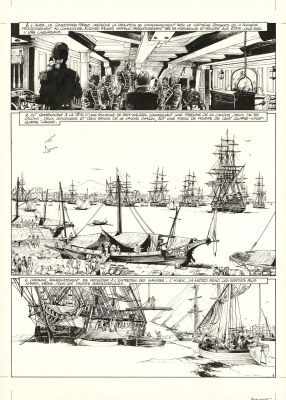 Franck Bonnet | USS Constitution - Livre II - Il y a deux justices en mer, celle des gradés et celle des sans grades (T.2) - Planche originale n°7 | Daniel Maghen