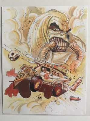 Vinz El Tabanaz - 1 Colour pencil drawing - Mad Max - 2015