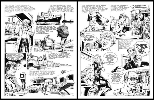 Marcello, Carlo Raffaele - 2 Original page - Docteur Justice - Les marchands de la mort, planches 5 et 6 - 1981 | Catawiki