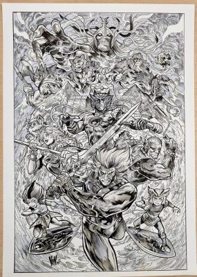Continue Shopping | LETS GO THUNDERCATS SIDESHOW PRINT - VINCENZO RICCARDI ORIGINAL ART | Scott’s Collectables
