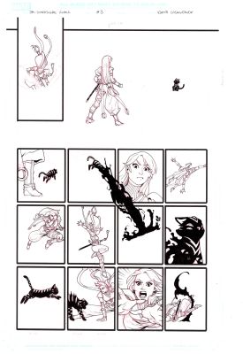 Continue Shopping | SAI DIMENSIONAL RIVALS #3 PAGE 4 (ELENA CASAGRANDE ORIGINAL PAGE) | Scott’s Collectables