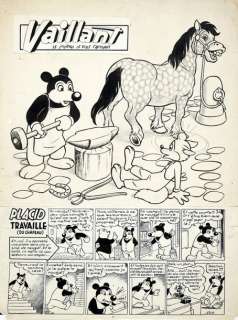 Arnal (José Cabrero - 1909-1982) - ARNAL PLACID TRAVAILLE DU CHAPEAU. Encre de Chine pour…