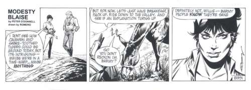 Romero, Enrique Badia | Original inked strip  - Modesty Blaise | Catawiki