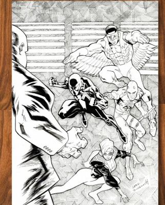 Domenech, Sergi - Œuvre originale à l’encre - Spider-Man "Gang War" Cover Tribute (Amazing Spider-Man #289) · Hand-Signed | Catawiki