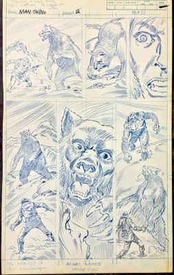 Jim Mooney - 1 Original page - The Man-Thing - #2 - 1979