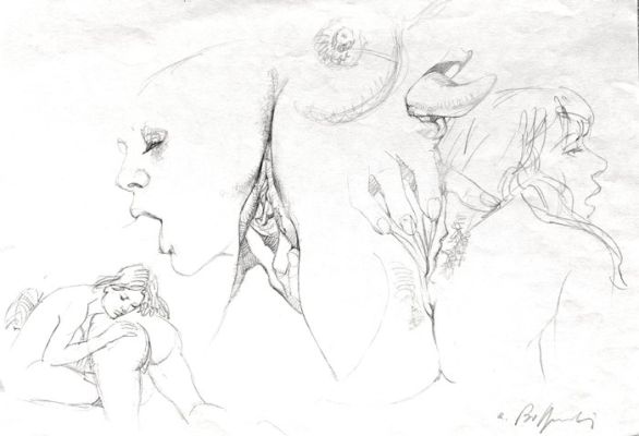 Alessandro Biffignandi - 1 Original preliminary drawing - Alessandro Biffignandi | Catawiki