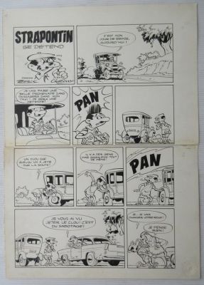Berck - 1 Original page - Pechvogel, Strapontin - se détend - 1958 | Catawiki