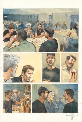 Emmanuel Lepage | Planche originale n°14, présence de rustine en case n°2 - Danser avec le vent | Daniel Maghen