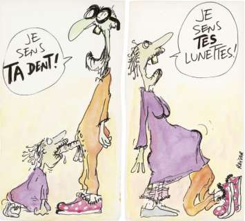 Reiser (1941-1983) | JE SENS TA DENTÂ ! / JE SENS TES LUNETTESÂ ! | Artcurial