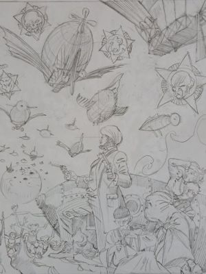 Filippucci, Lucio / Castelli, Alfredo - 1 Original preliminary drawing - Docteur Mystere: La Guerra dei Mondi | Catawiki