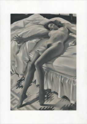 Jean-Michel Calas - Pin-up (2025) - A4+ avec marge A3 | Catawiki