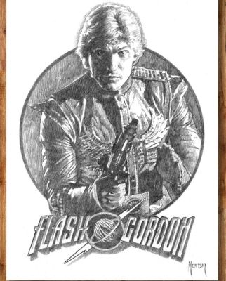 Maren - Flash Gordon : le héros classique de la science-fiction - Hand Signed Original Pencil Artwork | Catawiki