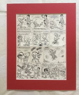 Devos, Jacques - 1 Original page - Génial Olivier - De modderhappers / Bi-crosses - 1984 | Catawiki