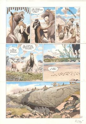 Christian Rossi | Planche originale n° 45, rustine en case n°2 - Comanche Trail | Daniel Maghen