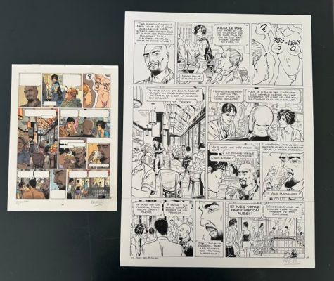 Kraehn, Jean Charles - 1 Original page - Gil St André - T 10 page 16 + bleu de mise en couleurs - 2012