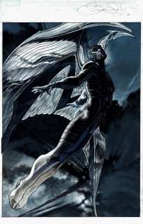 Simone Bianchi - Upper Deck Marvel Masterpieces Card #50 Archangel Painted Prelim (Sold Live on ‘Dueling Dealers of Comic Art #147 Podcast on 3-13-2024 Watch It Here!